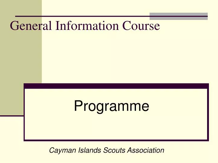 general information course