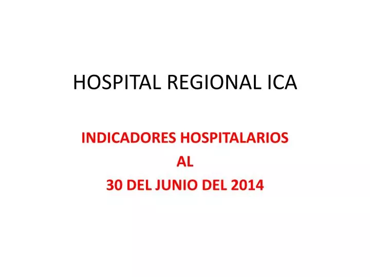 hospital regional ica