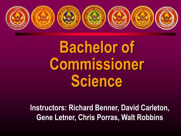 bachelor of commissioner science