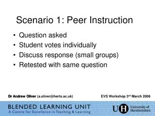 Scenario 1: Peer Instruction