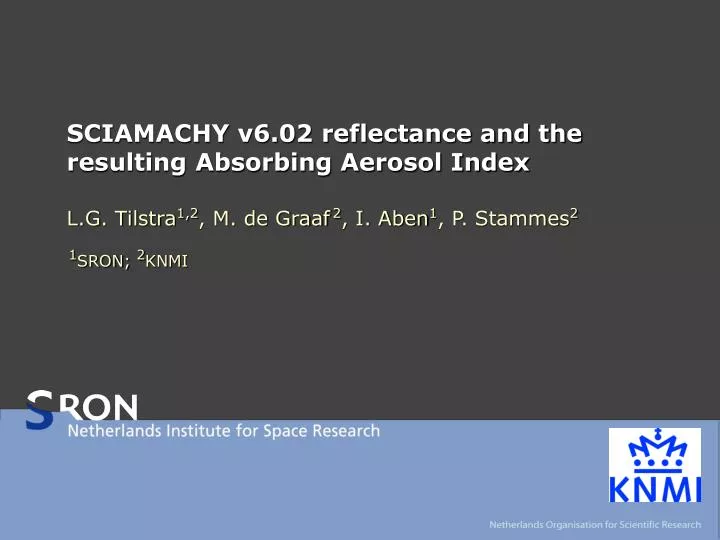 sciamachy v6 02 reflectance and the resulting absorbing aerosol index
