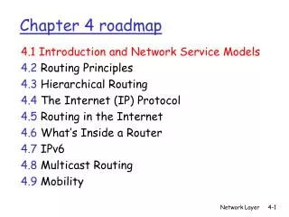 Chapter 4 roadmap