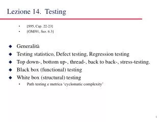 lezione 14 testing