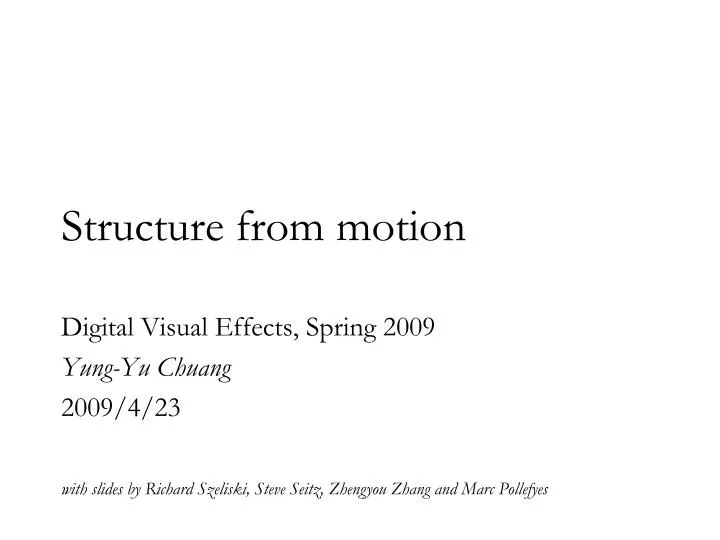 structure from motion