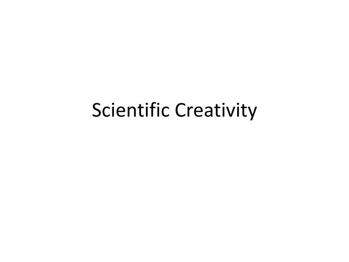 scientific creativity