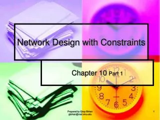 Network Design with Constraints