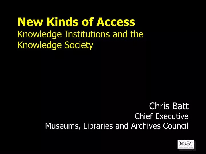 new kinds of access knowledge institutions and the knowledge society