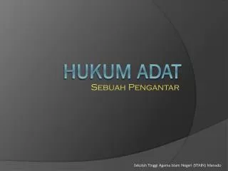 sebuah pengantar