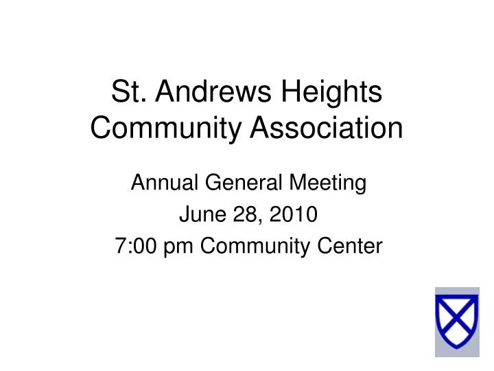 st andrews heights community association