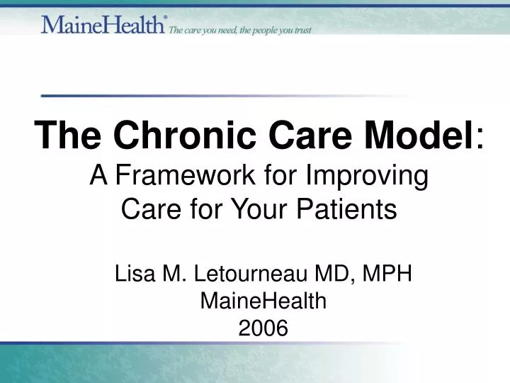 the chronic care model a framework for improving care for your patients