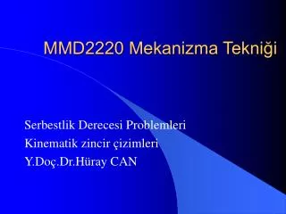 mmd2220 mekanizma tekni i