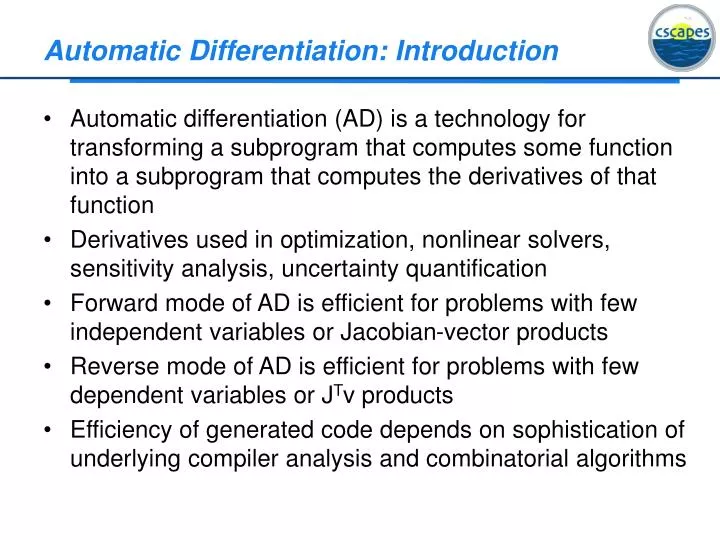 automatic differentiation introduction