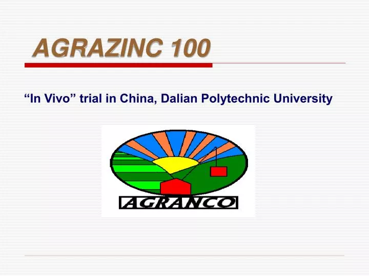in vivo trial in china dalian polytechnic university