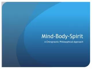 Mind-Body-Spirit