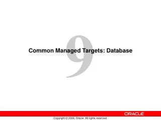 Common Managed Targets: Database