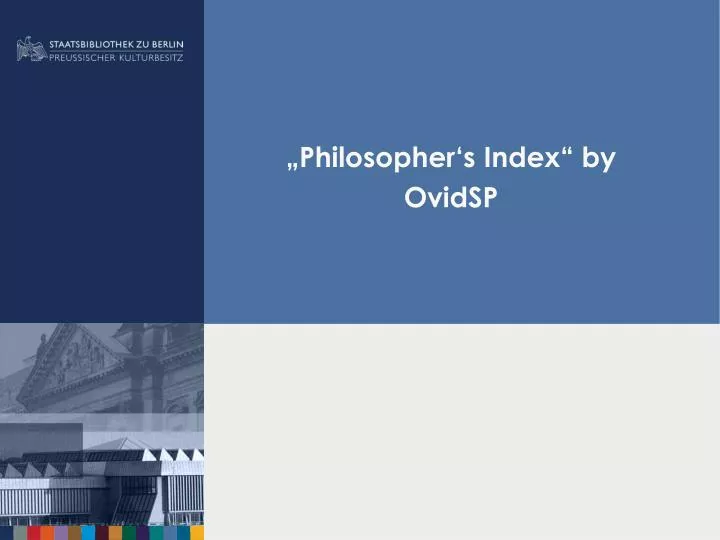 philosopher s index by ovidsp