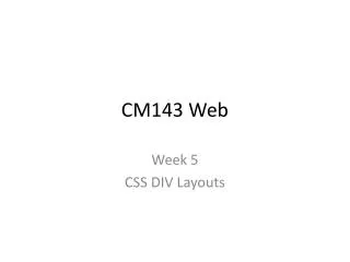 CM143 Web