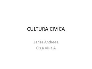cultura civica