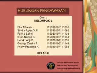hubungan pengawasan