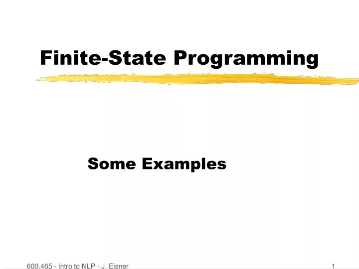 finite state programming