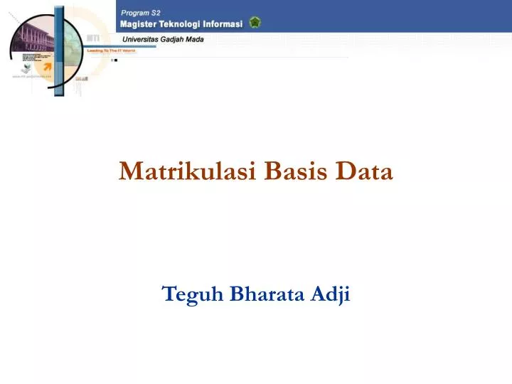 matrikulasi basis data