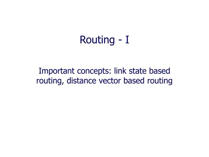 routing i