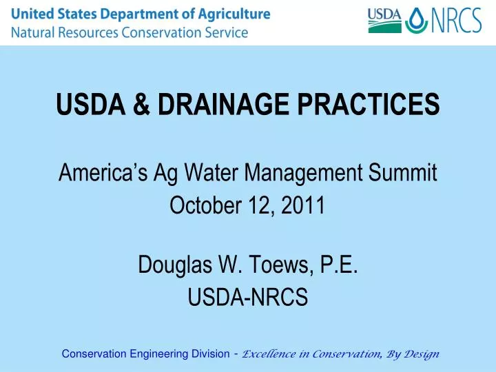 usda drainage practices