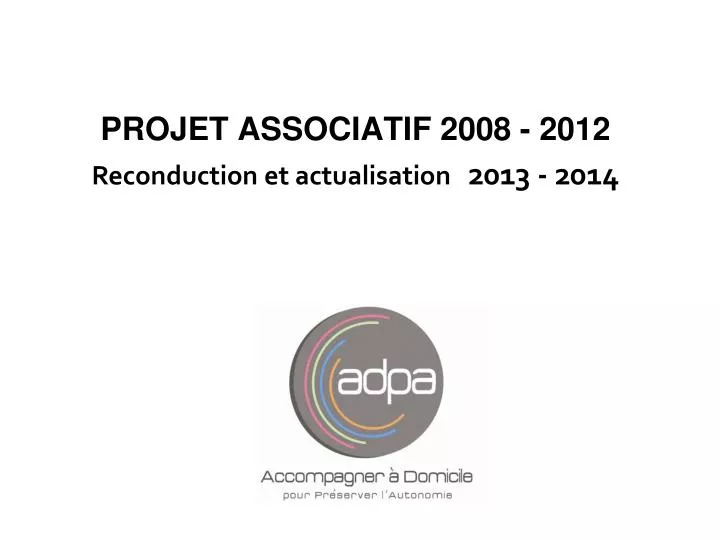projet associatif 2008 2012