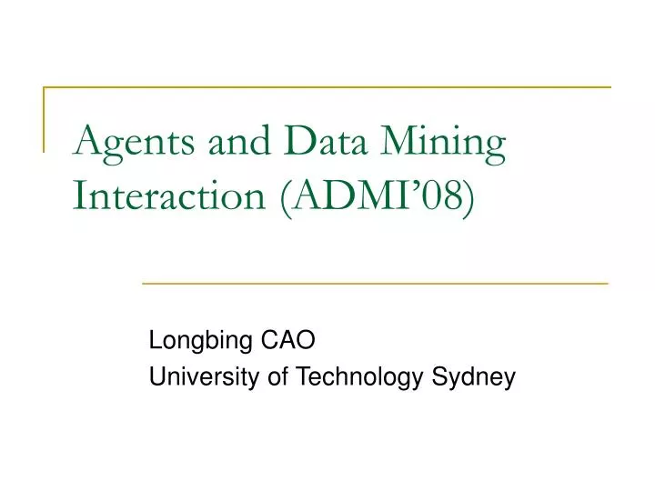 agents and data mining interaction admi 08