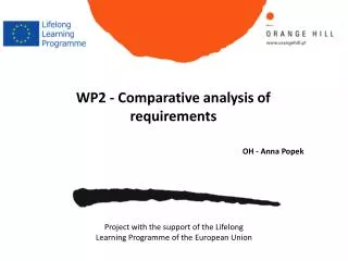 WP2 - Comparative analysis of requirements OH - Anna Popek