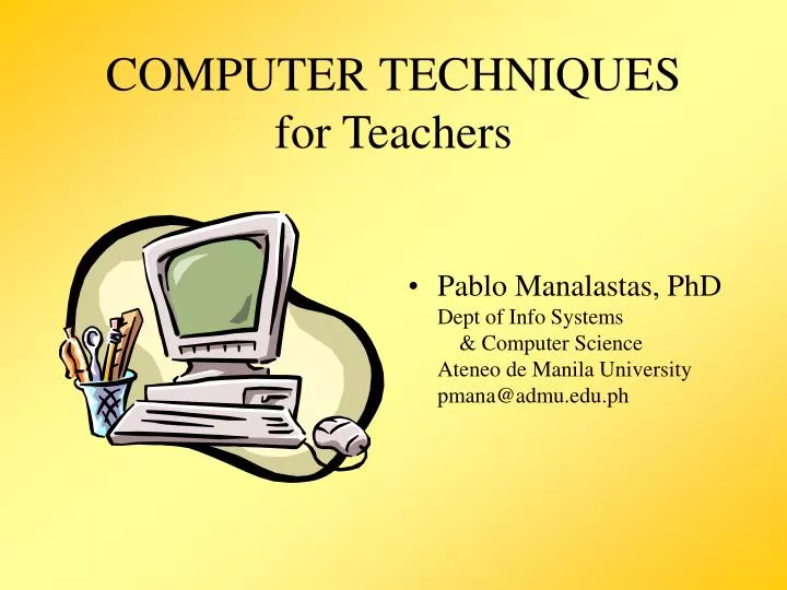 computer techniques for teachers