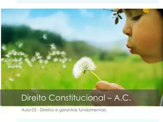 direito constitucional a c