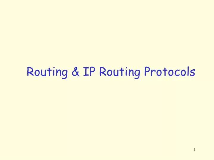 routing ip routing protocols