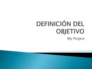 definici n del objetivo