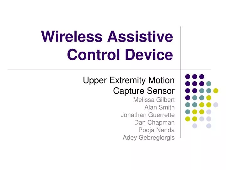 wireless assistive control device