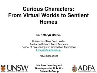 Curious Characters: From Virtual Worlds to Sentient Homes