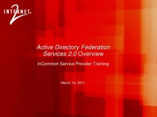 Active Directory Federation Services 2.0 Overview