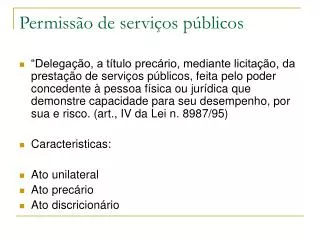 permiss o de servi os p blicos
