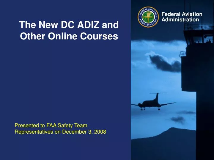 the new dc adiz and other online courses