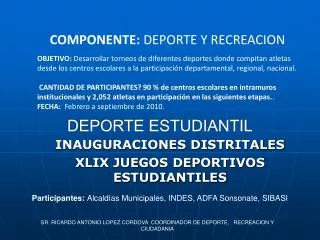 deporte estudiantil