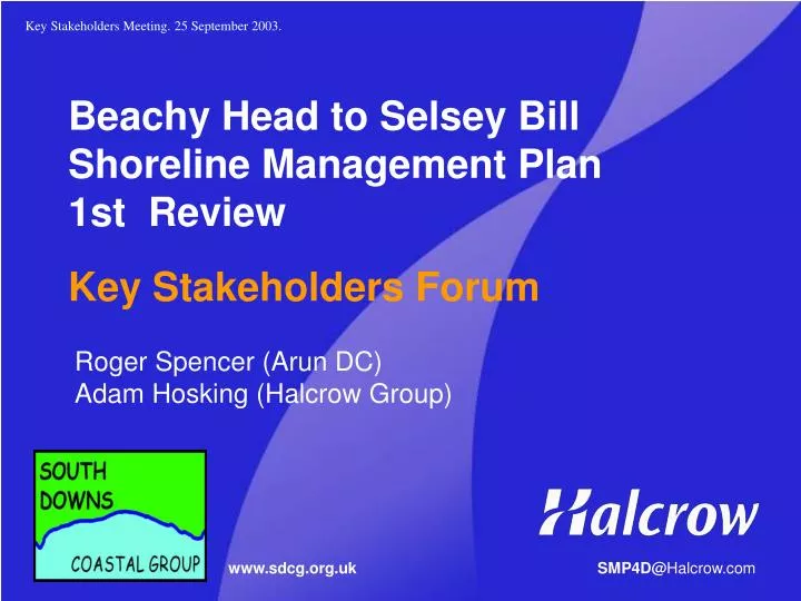 beachy head to selsey bill shoreline management plan 1st review key stakeholders forum