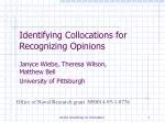 Identifying Collocations for Opinion Recognition in NLP Applications - slide 1