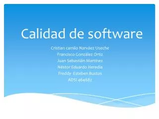 calidad de software