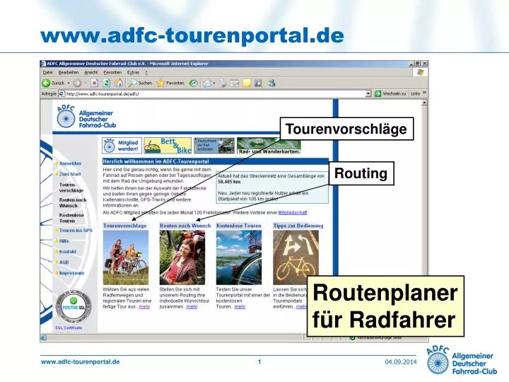 www adfc tourenportal de