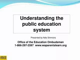 Understanding the public education system