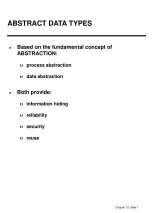 ABSTRACT DATA TYPES