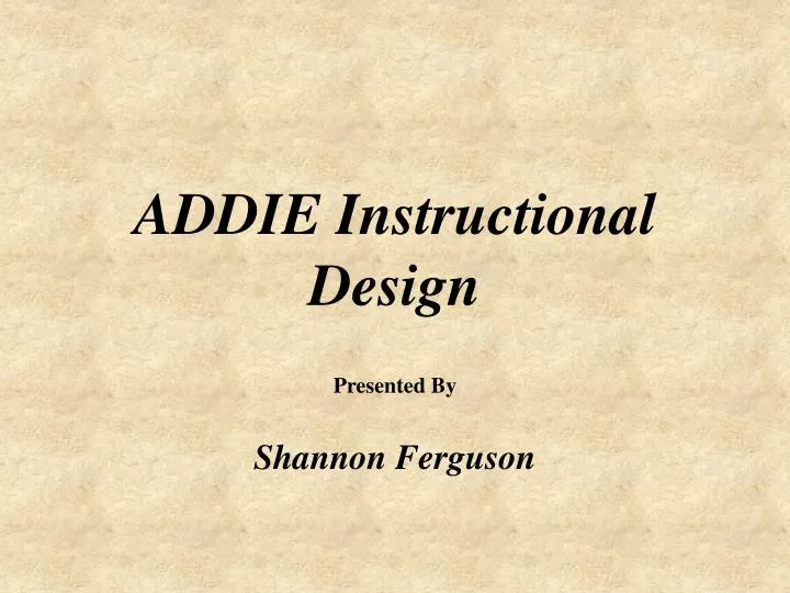 addie instructional design