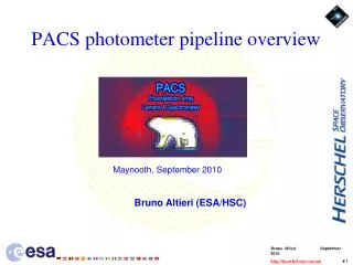 PACS photometer pipeline overview