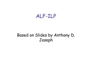 ALF-ILP