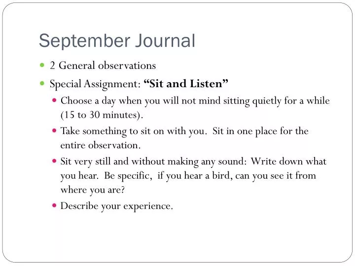 september journal